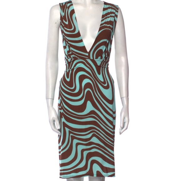 Valentino Silk Midi-Length Dress - Picture 1 of 9